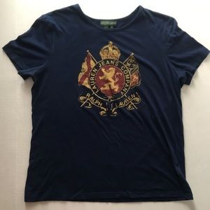 Lauren Jeans Company Ralph Lauren Blue Tee Shirt L